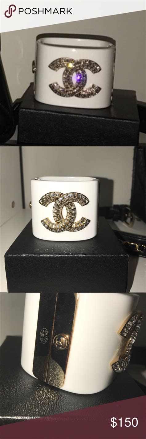 chanel inspired acrylic cuff bracelet|chanel cuff bracelet dupe.